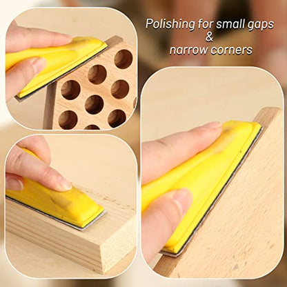 SPEEDWOX 100 PCS Micro Sander 3.5 x 1.2 Inch Mini Sander for Small Projects Micro Detail Hand Sander Grit 600 Detail Sanding Refill Hook & Loop Aluminum Oxide Sandpaper for Wood Furniture - style: 600 Grit