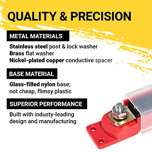 Spartan Power 80 Amp ANL Fuse & Holder Kit Red - color: RED, size: 80A RED