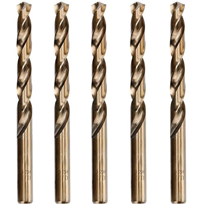 5-Pc M35 Cobalt Drill Bit Set, 13/32" Twist Bits for Hard Metal - style: 13/32"(5pcs)
