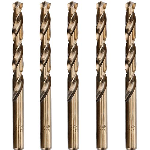 5-Pc M35 Cobalt Drill Bit Set, 13/32" Twist Bits for Hard Metal - style: 13/32"(5pcs)