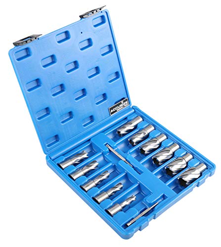Accusize Industrial Tools HSS Annular Cutter, N10 - size: 7/16" to 1-1/16", 1" Cutting Depth, style: Styling Strong Case