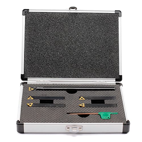 OSCARBIDE 3/8" Shank Lathe Turning Tool Set TCMT21.51 Inserts,5-Piece