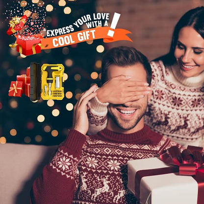 HANPURE Stocking Stuffers for Men & Women - Cool Stuff Magnetic Ratchet Screwdriver Set with Power Drill Adapter - Super Universal Socket Grip Gadgets for Him & Her - style: B-Magnetic Ratchet Screwdriver Set