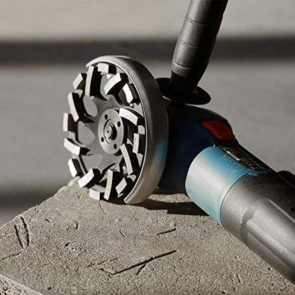 HERZO Diamond Concrete Grinding Wheel 5 inch,Diamond Cup Wheel for Stone Concrete Surface, Cement, Marble, Rock, Granite, and Thinset Removing - size: 5 Inch Standard