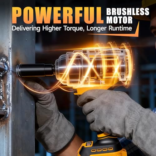 Cordless Impact Wrench 1/2" Compatible with DeWalt 20V Battery
