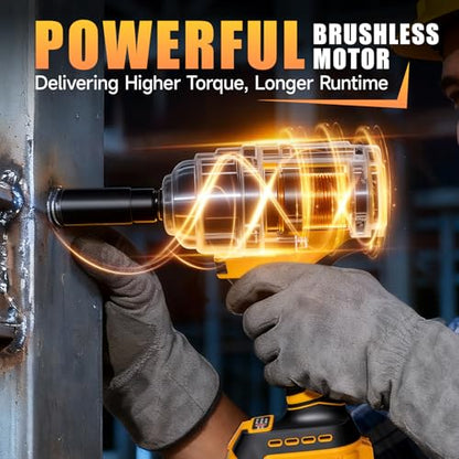 Cordless Impact Wrench 1/2" Compatible with DeWalt 20V Battery
