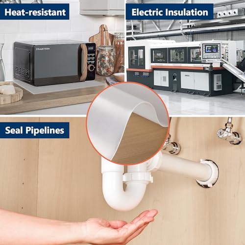 WochiTV Translucent Silicone Rubber Sheet, 12" Wide x 1/16" Thick x 24" Long Heat Resistant Rubber Mat for DIY Gaskets Material, Pads, Sealing, Cushion, Microwave Oven Protection - color: 1/16" Thick, size: 12” x 24"