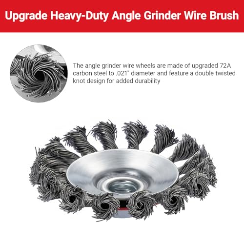 Wire Wheel for Angle Grinder for 4-1/2" Angle Grinder with 5/8"-11 Arbor