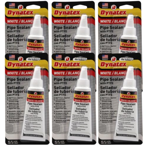 Dynatex Pipe Sealant w/PTFE 1.69 oz Bottle (6 Pack)