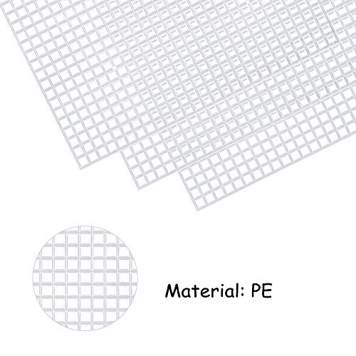 Pllieay 36Pcs Mesh Plastic Canvas Sheets Kit, Embroidery Tools for Craft - size: 36Pcs 6 count