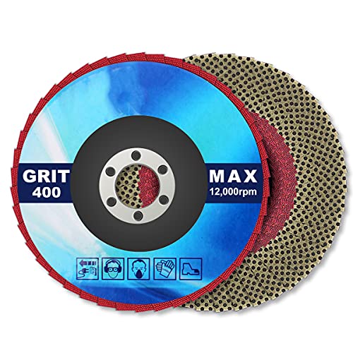 4" Diamond Flap Disc Grinding Sanding Wheels 400 Grit - Sander Tile Stone Marble Concrete Granite Ceramics Glass 1Pcs - size: Grit-400#