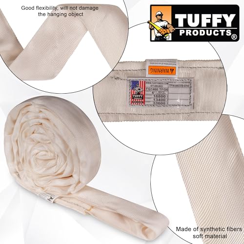 Flexi-Grip White 3 ft Endless Round Sling, 16,800 lb. Vertical Capacity, Heavy Duty Lifting Sling, USA Made - color: 06 White - Vertical Capacity 16,800 lbs, size: 3FT