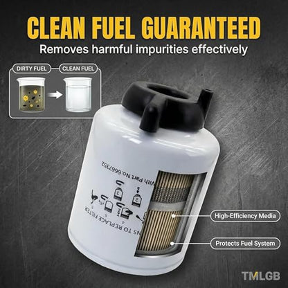 Fuel Filter Kit Compatible with Bobcat S630 S650 T630 T650 Skid-Steer Loaders (SSL), Compact Track Loaders (CTL)