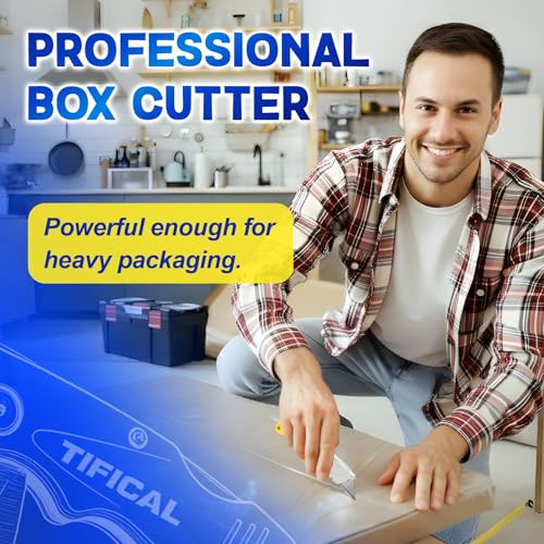 24Pack Box Cutter Retractable, Folding Utility Knife with 30 Blades - size: 24 Pack+30 Blades