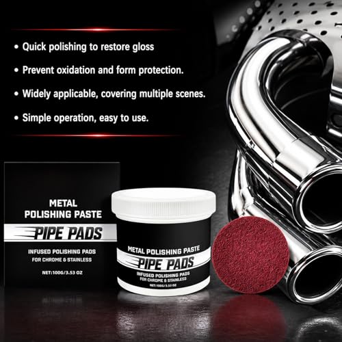 2Pcs Buffing & Finishing Care Set, Includes Polishing Paste and Matching Pads. All-in-one for Daily Metal Surface Maintenance, Simple Operation