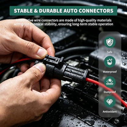 1048Pcs 55 Sets Waterproof Automotive Electrical Wire Connectors with Ratcheting Wire Crimper,Wire Connector Plug Kit 1/2/3/4/5/6 Pin Plug Connectors Kit Male and Female for Car Truck Motorcycle Boat