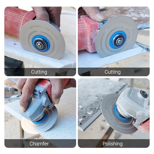 LOZLIN 4.5 Inch Diamond Saw Blade, Ultra Thin Tile Cutting Disc, Wet Dry Cutting for Ceramic Porcelain Marble Granite Stone, 4 1/2 Inch Cutting Wheel for Angle Grinder