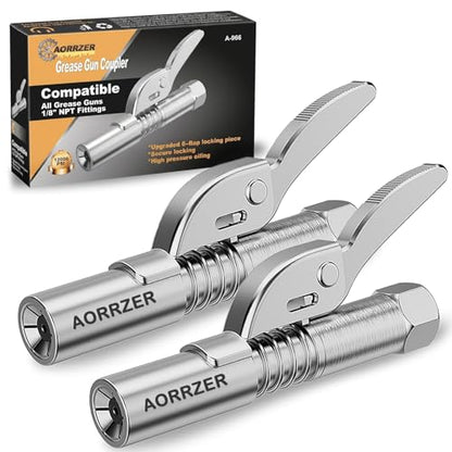 Grease Gun Coupler 2 PCS, Strong Lock-on Greases Gun Couplers - size: 2 PCS