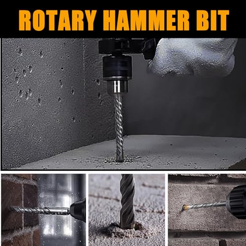 10 Pack 15/32" x 6.3" SDS Plus Rotary Hammer Bit, Concrete Drill Bits - size: 15/32 inch - 10 PACK