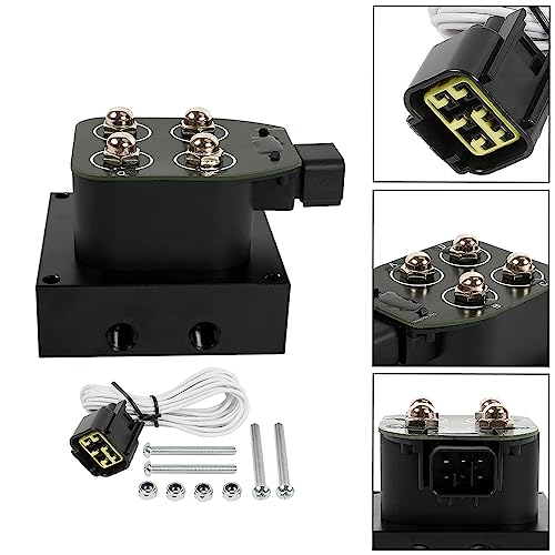 1/4" NPT 12V 2 Corner Block Manifold Solenoid Valve for Air Bag Suspension Systems, 0-300Psi Pressure Rating, Fast Response Time, Heavy-Duty, Universal Fit for Auto & Motorcycle, Aluminum - size: 4 valves