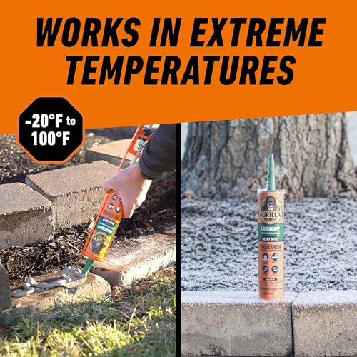 Gorilla Landscape Construction Adhesive, Heavy Duty, 9 fl. oz. Cartridge - style: Landscape Gray