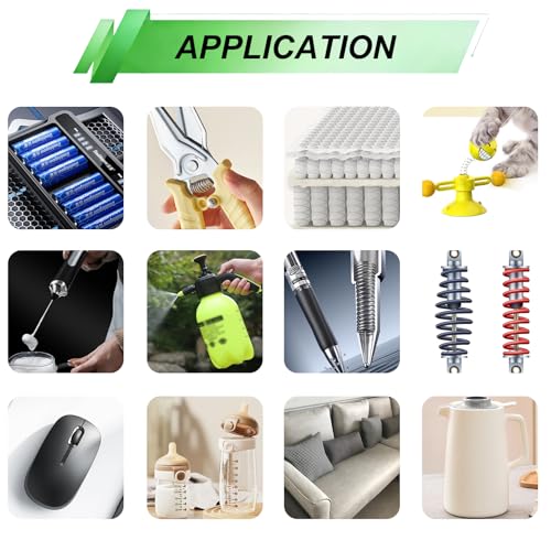 200PCS Spring Assortment Kit Zinc Plated Extension and Compression Springs Kit with 20 Different Sizes for Home Repairs & DIY - size: 200PCS (20 Sizes)