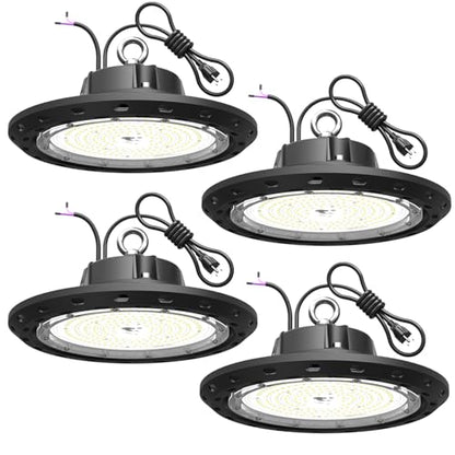 LED High Bay Lights 4-Pack, 300W UFO Shop Light - size: 300W4P-Dimmable