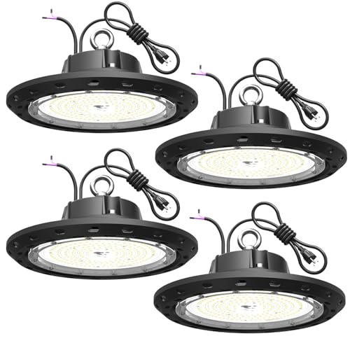 LED High Bay Lights 4-Pack, 300W UFO Shop Light - size: 300W4P-Dimmable