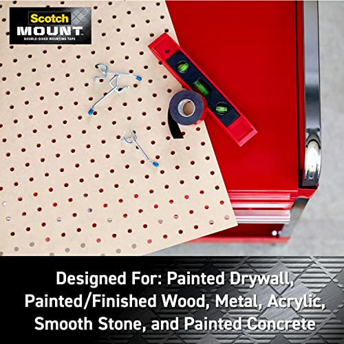 Scotch-Mount Extreme Double-Sided Mounting Strips, 8 Strips per Pack - size: 1"x3"