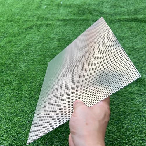 Aluminum Perforated Metal Sheets 16"x12" 16 Gauge Expanded Metal Mesh Aluminum Opening 1/8" 0.12 inch (About 3 mm) Perforated Steel Sheet Aluminum Mesh Screen Decorative Metal Mesh - size: 16" X 12"