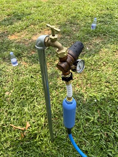 FOCSPROD RV Water Pressure Regulator, Rotatable Scale Adjustable Camper Water Pressure Reducer with Gauge, Inlet Screen Filter for Camper Travel Trailer