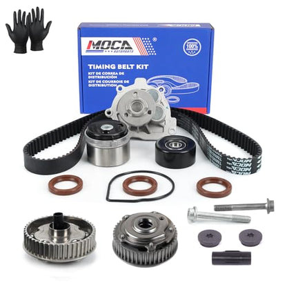 MOCA Timing Belt Kit Water Pump VVT Sprocket Compatible with 10-11 for Chevrolet Aveo5 1.6L United States Region, 11-16 for Chevrolet Cruze 1.8L, 12-18 for Chevrolet Sonic 1.8L