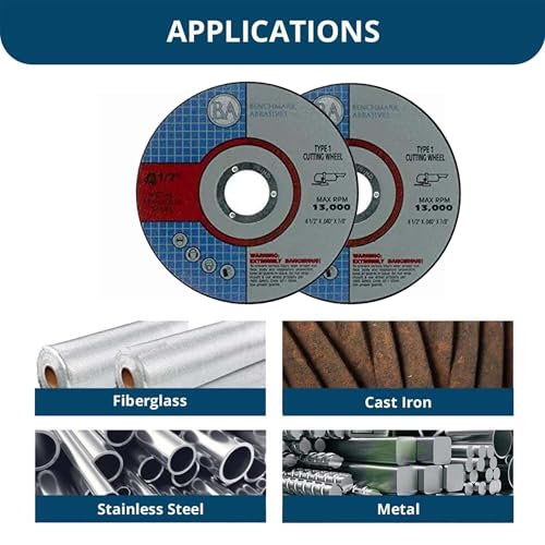 Benchmark Abrasives 4.5" Aluminum Oxide Type 1 Cut Off Wheels, 24000-Count - style: 4-1/2" | 1 Pallet | 480 Count