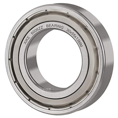 XIKE 6006ZZ Shielded Deep Groove Ball Bearings, 30x55x13 mm, 2-Pack - size: 6006ZZ - 30x55x13 mm