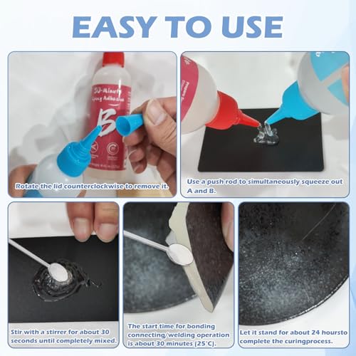 30 Minute Epoxy Glue 7.6 fl oz, Fast Cure Clear 2 Part Epoxy Adhesive