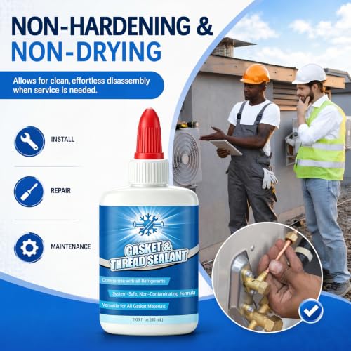 60 ml HVAC Gasket and Thread Sealant, Non-Hardening AC Gasket Sealer,1 Pack