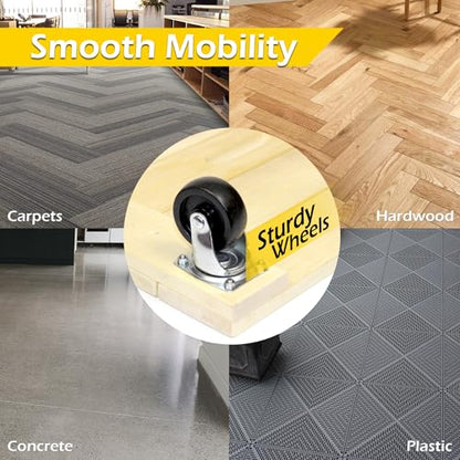 MaxWorks 50952 1000 lbs. Capacity 24 in. x 16 in. Hardwood Furniture Moving Dolly - style: Wood