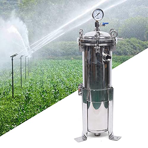 LOYALHEARTDY 150 Psi Bag Filter Housing Stainless Steel Mesh Basket 0.13㎡ Filter Area Heavy Duty Bag Filter Import/Export DN25 Inner Wire Multi-Purpose Filtering Equipment