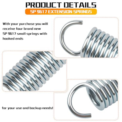4-Pack 9617 Extension Spring, 2.64 inches × 0.75 inches × 0.6 inches