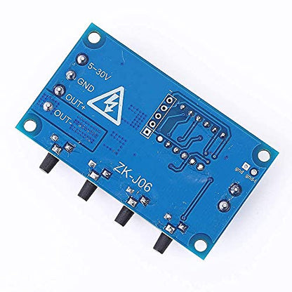 Programmable Timer Delay Relay Module DC 5V-36V Adjustable On/Off Cycle Timer Switch with Dual MOS Output Digital Display Emergency Stop Protective Case for Smart Home Automation DIY Electronics