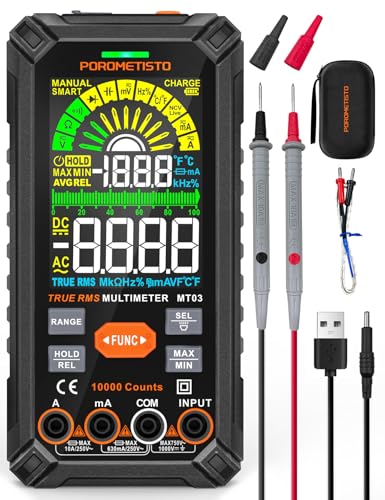 Smart Digital Multimeter Auto-Ranging POROMETISTO,10000 Counts True-RMS