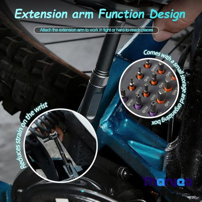 24 in 1 Magnetic Ratcheting Screwdriver Set with Detachable Handle