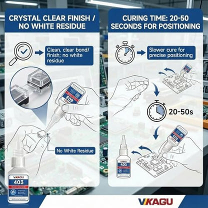 403 Super Glue Instant Adhesive Clear 20g for Porous Materials Metal Plastic and Rubber 2 Pack - size: 403, style: 2 Pack