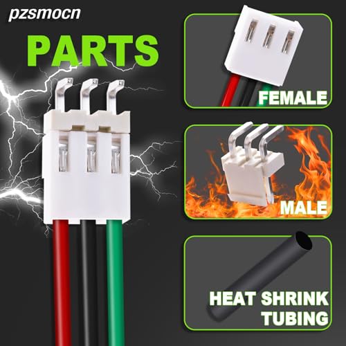 15 Sets/60 Pcs JST VH SMT 3.96mm 3 Pin 22AWG Silicone Connector Kit - size: 3-Pin, style: JST-VH-SMT