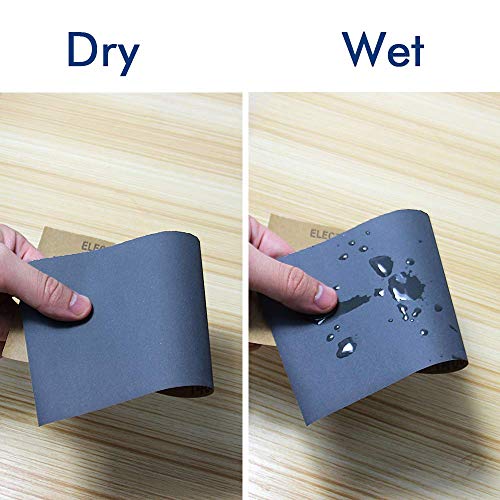 HSYMQ 24PCS Sand Paper Variety Pack Sandpaper 12 Grits Assorted for Wood Metal Sanding, Wet Dry Sandpaper 120/150/180/240/320/400/600/800/1000/1500/2500/3000 Grit