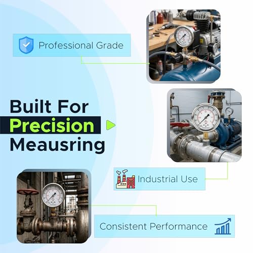 2-1/2" Oil Filled Pressure Gauge, Stainless Steel Case, 0-300 PSI, 1/4" NPT - size: [0-300 PSI]