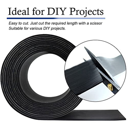 LSGCQ Neoprene Rubber Strips with Adhesive Backing Rubber Sheets - size: 1” Wide x 1/16" Thick x 40' Long