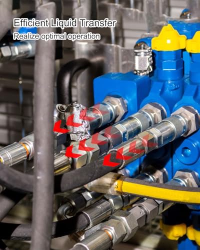 High Pressure Hydraulic Hose, 1/4" ID x 6FT 10000PSI w/CH604 Coupler - color: Yellow, size: 6FT