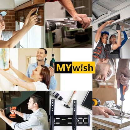 Mywish 100Pcs #8×2" Black Self Tapping Screws for Metal, 410 Black Metal Screws Oxide Stainless Steel Truss Head Self Drilling Screws High-Strength - color: Black, size: #8x2" (100 pcs)