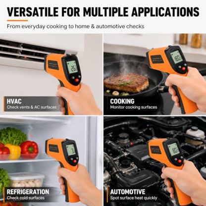 Air Temperature Gun, Non-Contact Infrared Thermometer -58~752F, Laser Type
